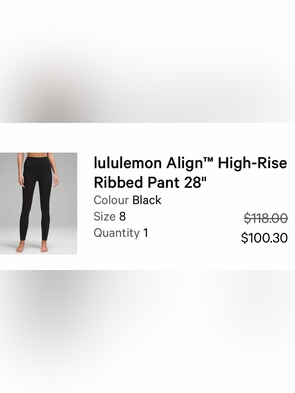 lululemon Align High-Rise
Ribbed Pant 28" black
